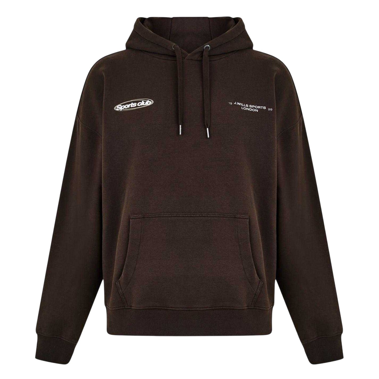 Coffee - Front - Jack Wills Mens Back Print Regular Hoodie