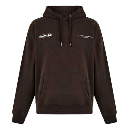 Coffee - Front - Jack Wills Mens Back Print Regular Hoodie