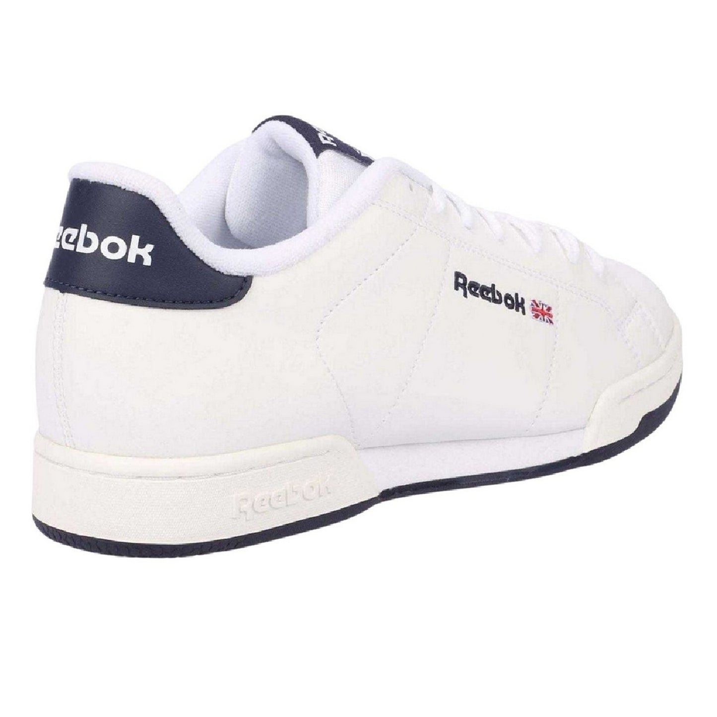 White-Navy - Back - Reebok Unisex Adult NPC II SYN Trainers