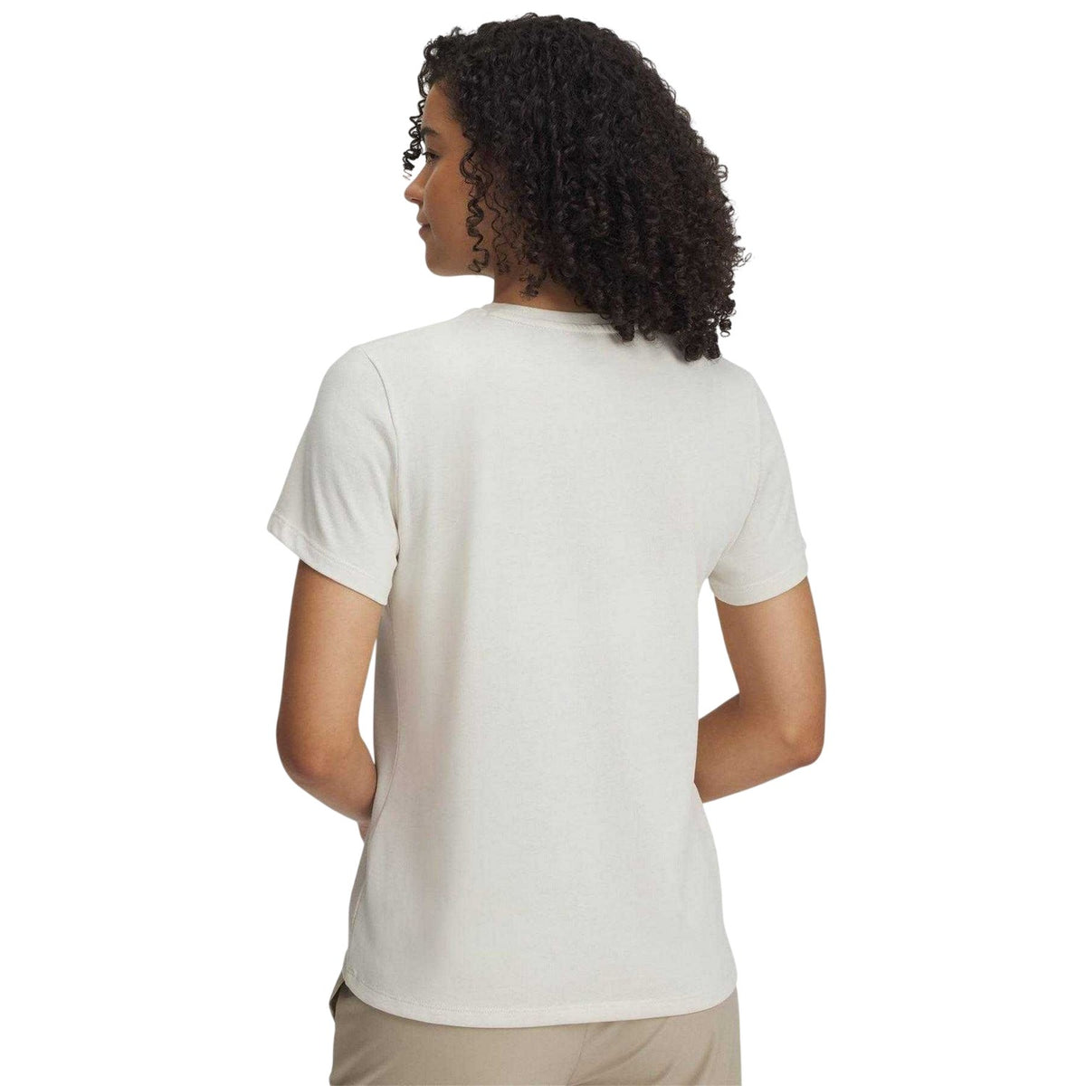 Brown - Back - Under Armour Womens-Ladies Core Loose Fit T-Shirt