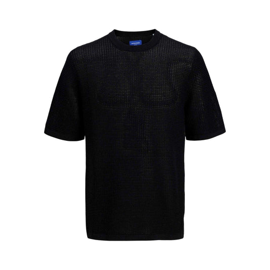 Black - Front - Jack And Jones Mens Joralmeria Crew Neck T-Shirt