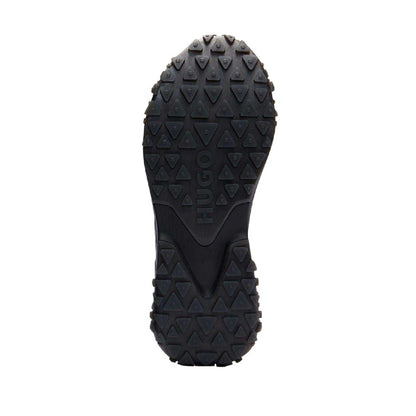 Charcoal - Side - Hugo Mens Cyrus Logo Low Cut Trainers