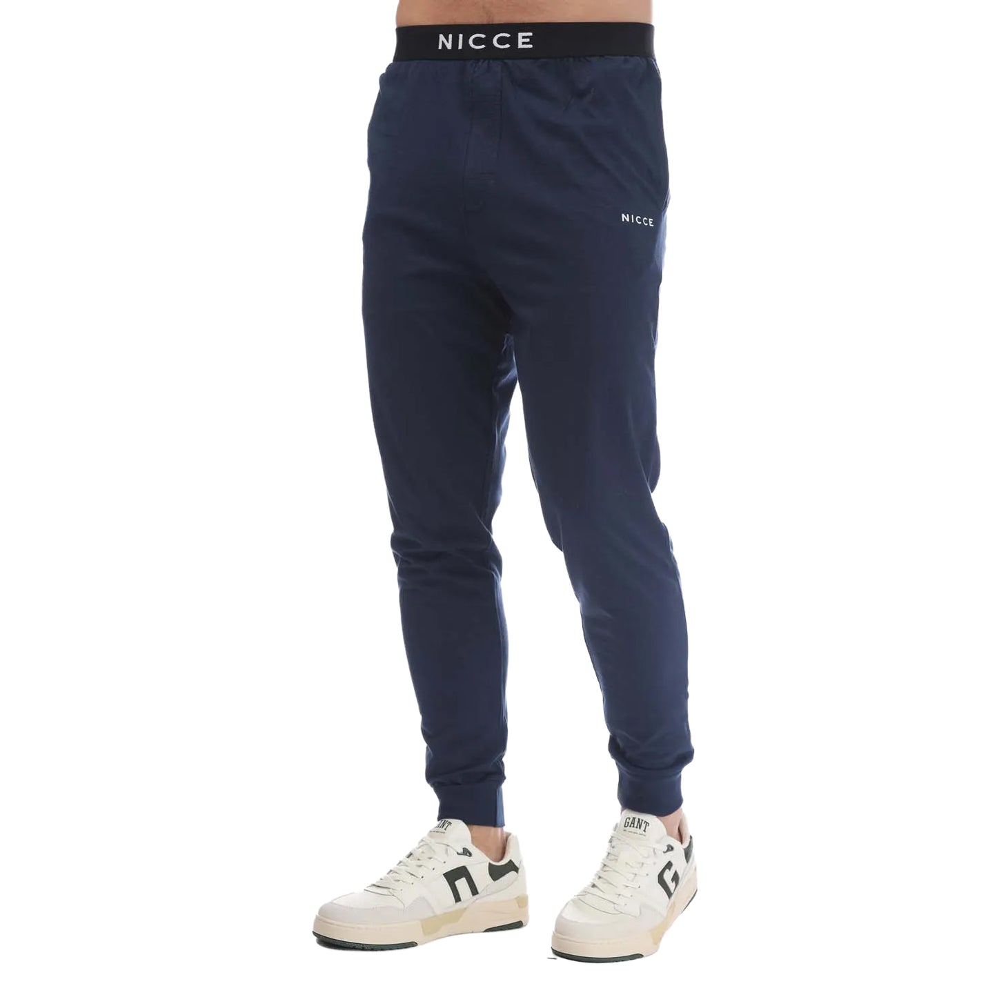 Navy - Front - Nicce Mens Oren Cuffed Lounge Pants