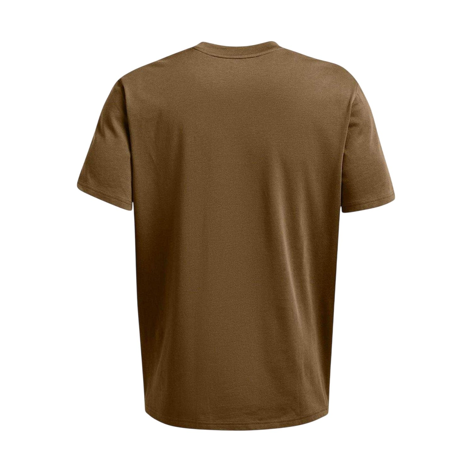 Brown - Back - Under Armour Mens Patch Regular T-Shirt