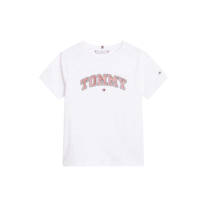 White - Front - Tommy Hilfiger Childrens-Kids Varsity T-Shirt