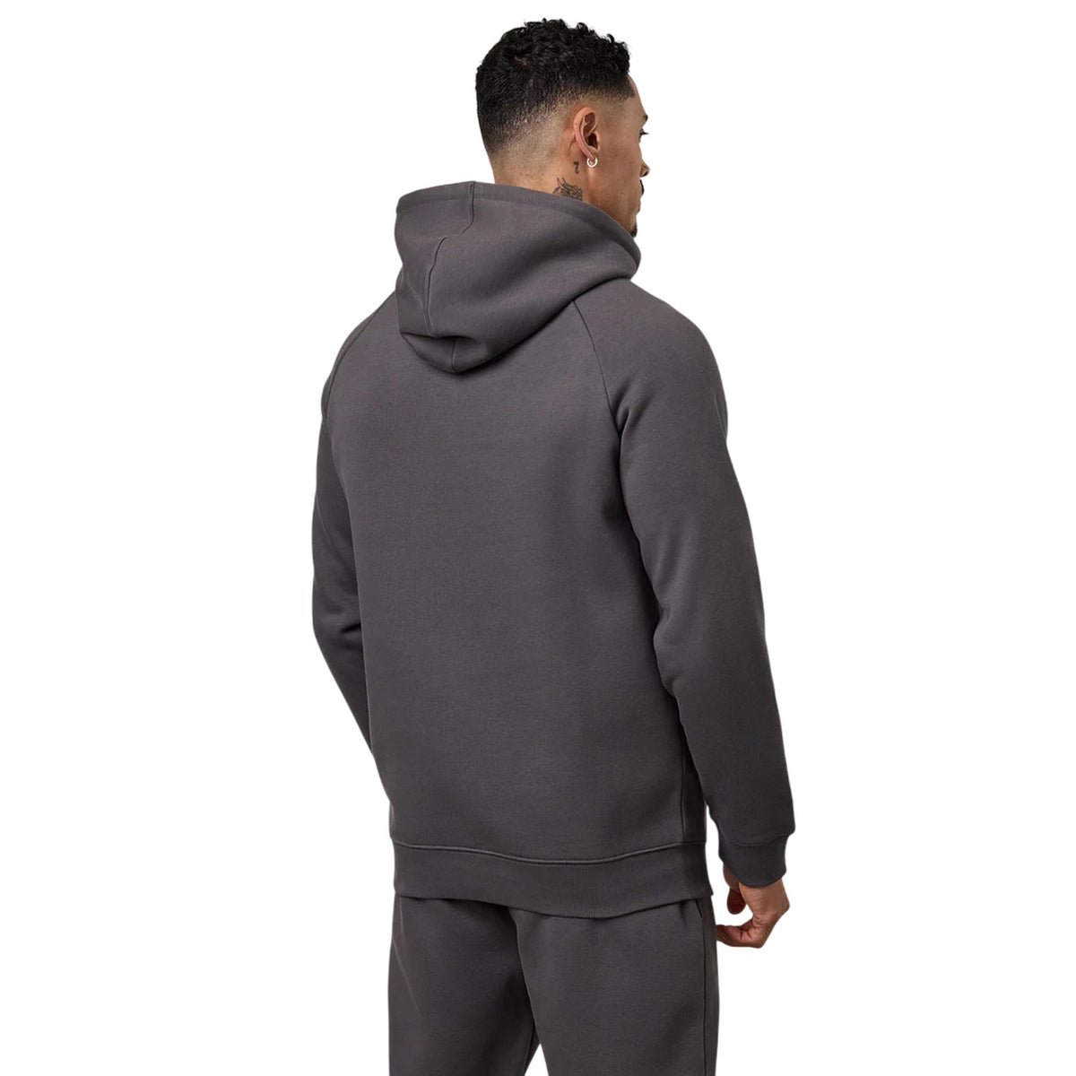 Graphite - Back - Gym King Mens Logo Raglan Raglan Hoodie