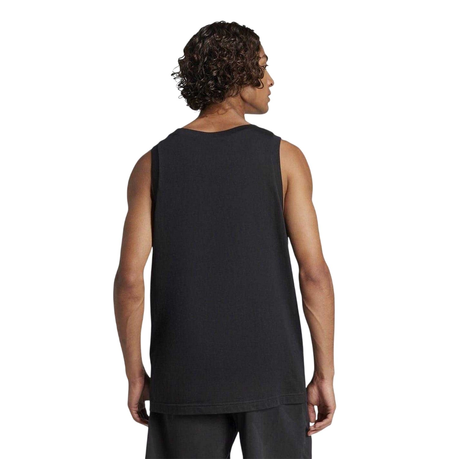 Black - Back - Adidas Mens Essentials Small Logo Tank Top