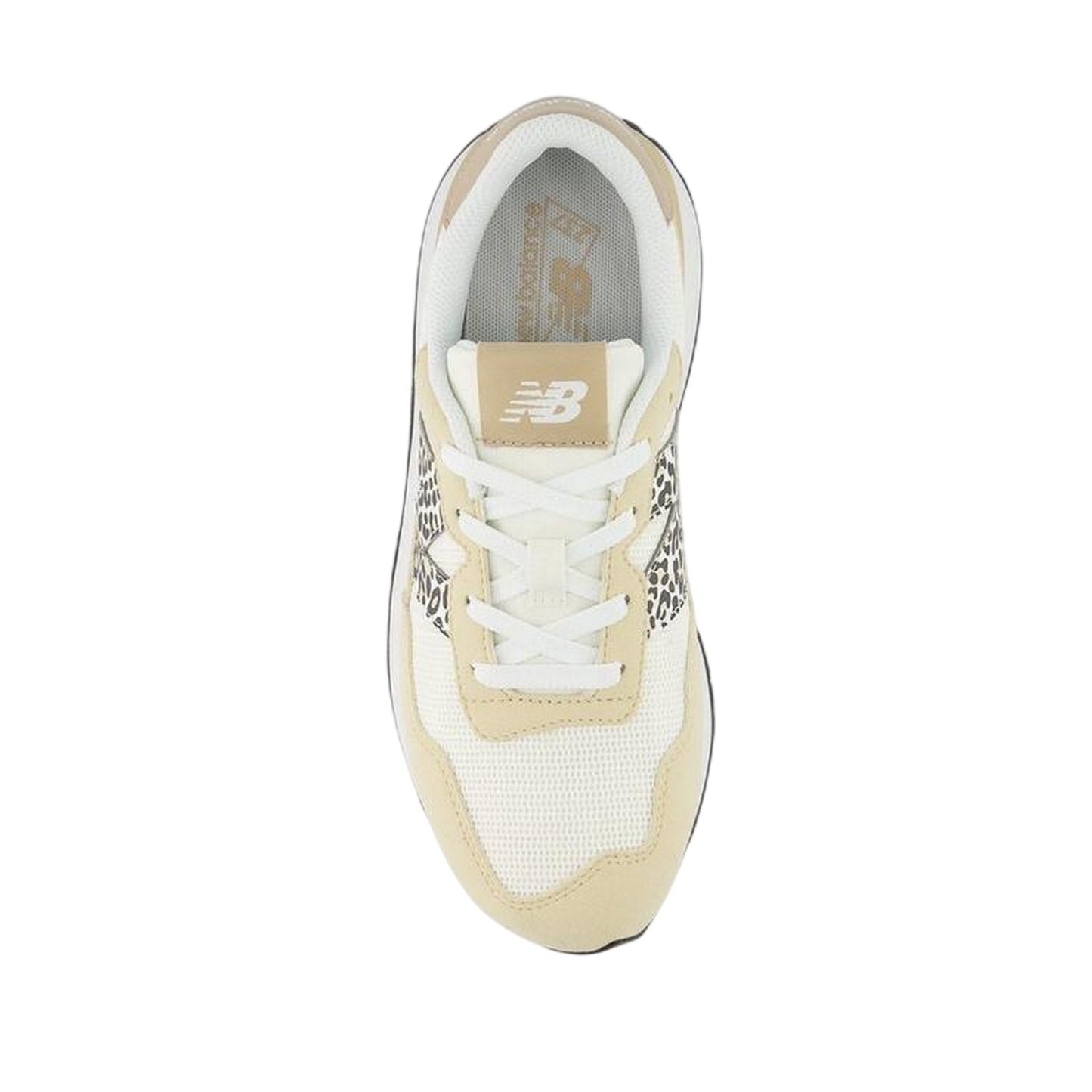 Sandstone - Back - New Balance Childrens-Kids 237 Leopard Print Trainers