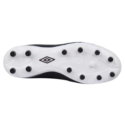 Black-White - Side - Umbro Womens-Ladies Calcio Firm Ground Football Boots