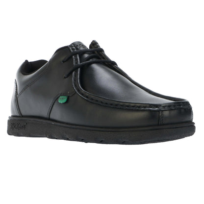 Black - Front - Kickers Mens Fragma Leather Lace Up Shoes