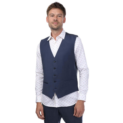 Blue - Front - Ted Baker Mens Formal Waistcoat