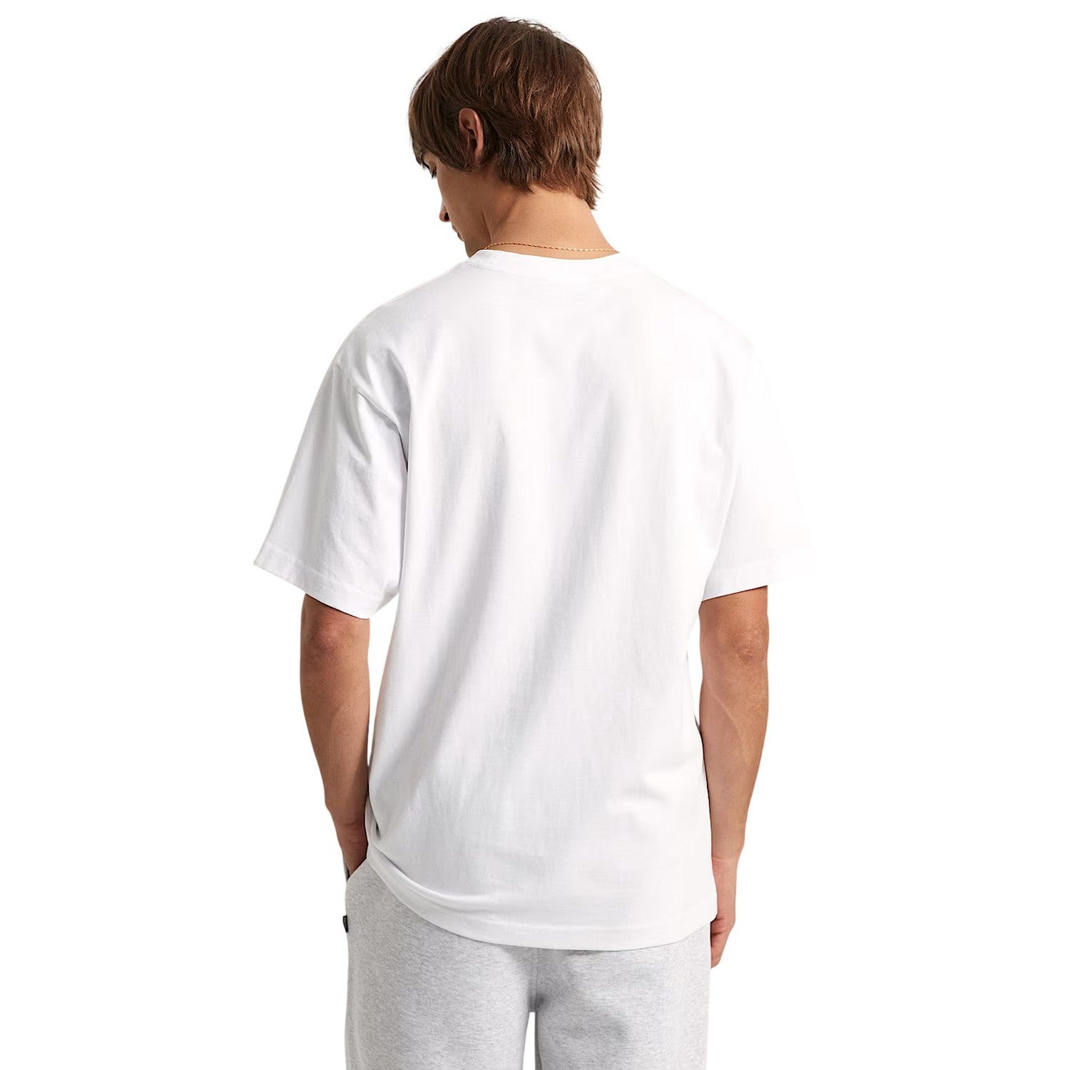White - Back - Vans Mens Logo Cotton T-Shirt