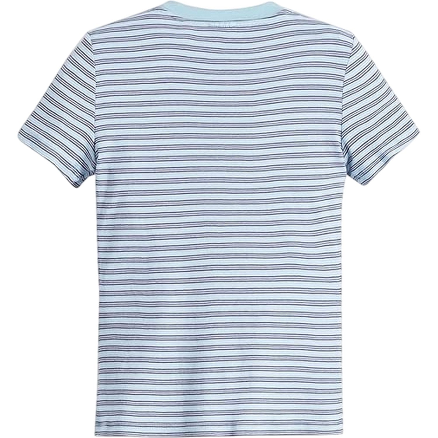 Blue - Back - Levis Womens-Ladies Housemark Striped Slim T-Shirt