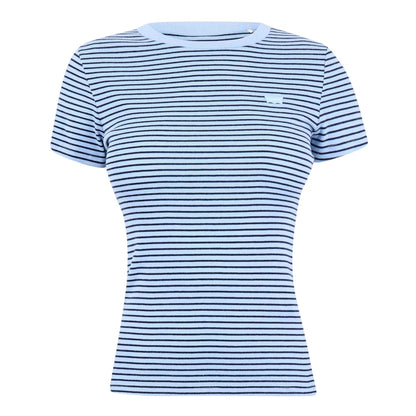 Blue - Front - Levis Womens-Ladies Housemark Striped Slim T-Shirt