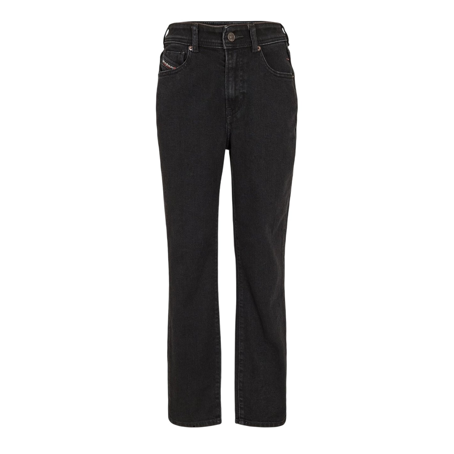 Black - Front - Diesel Womens-Ladies 2004 Denim Straight Leg Jeans