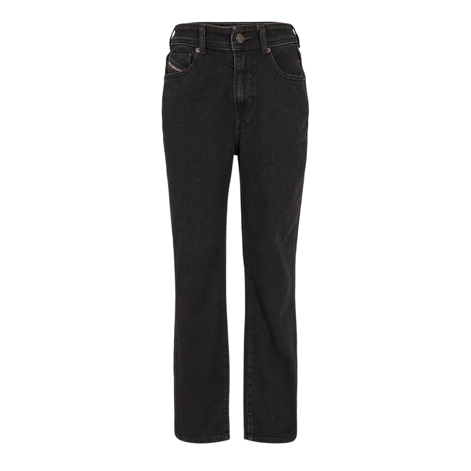 Black - Front - Diesel Womens-Ladies 2004 Denim Straight Leg Jeans