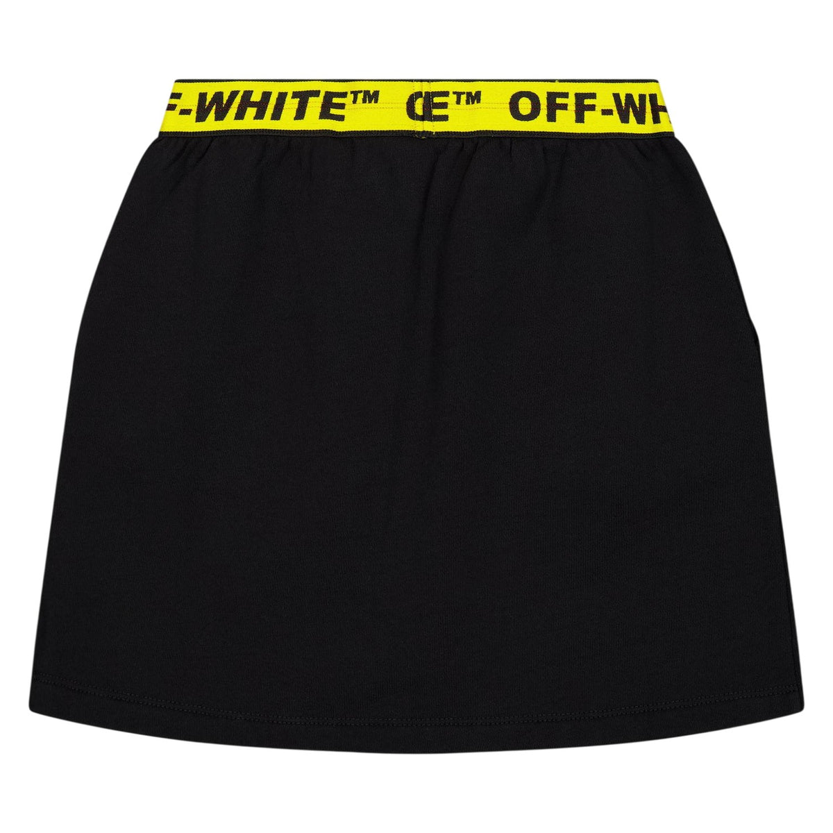 Black - Back - Off White Girls Logo Mini Skirt