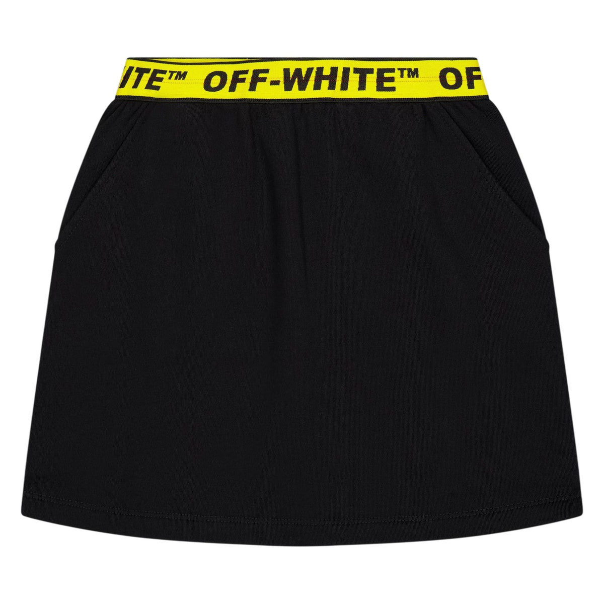 Black - Front - Off White Girls Logo Mini Skirt