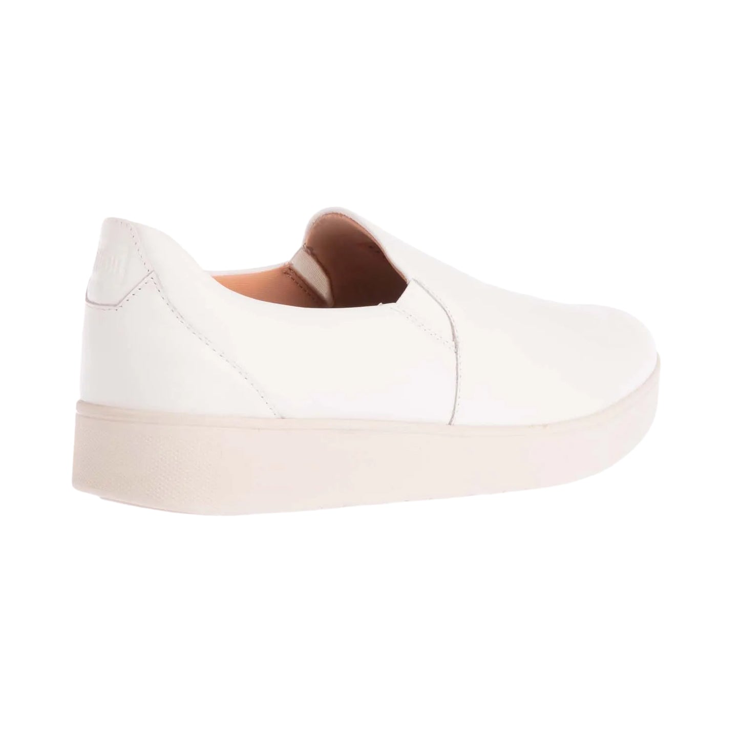 White - Back - FitFlop Womens-Ladies Rally Leather Slip-on Trainers