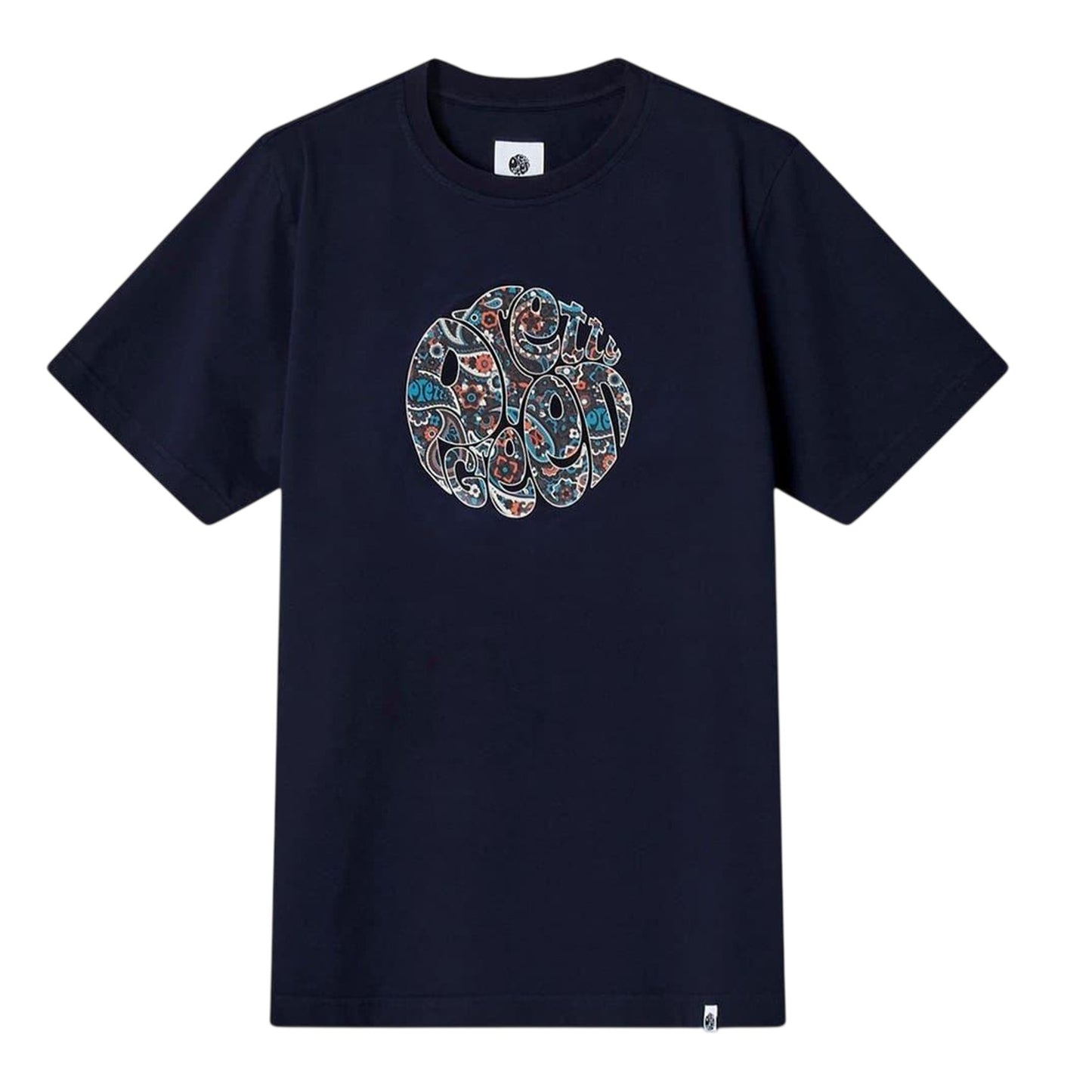 Navy - Front - Pretty Green Womens-Ladies Wonderwall Printed Regular T-Shirt