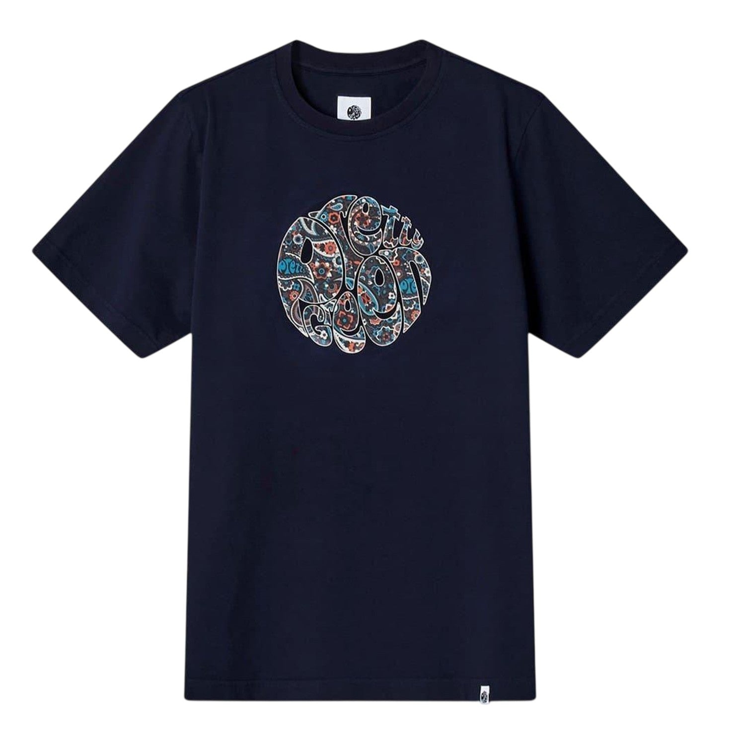 Navy - Front - Pretty Green Womens-Ladies Wonderwall Printed Regular T-Shirt