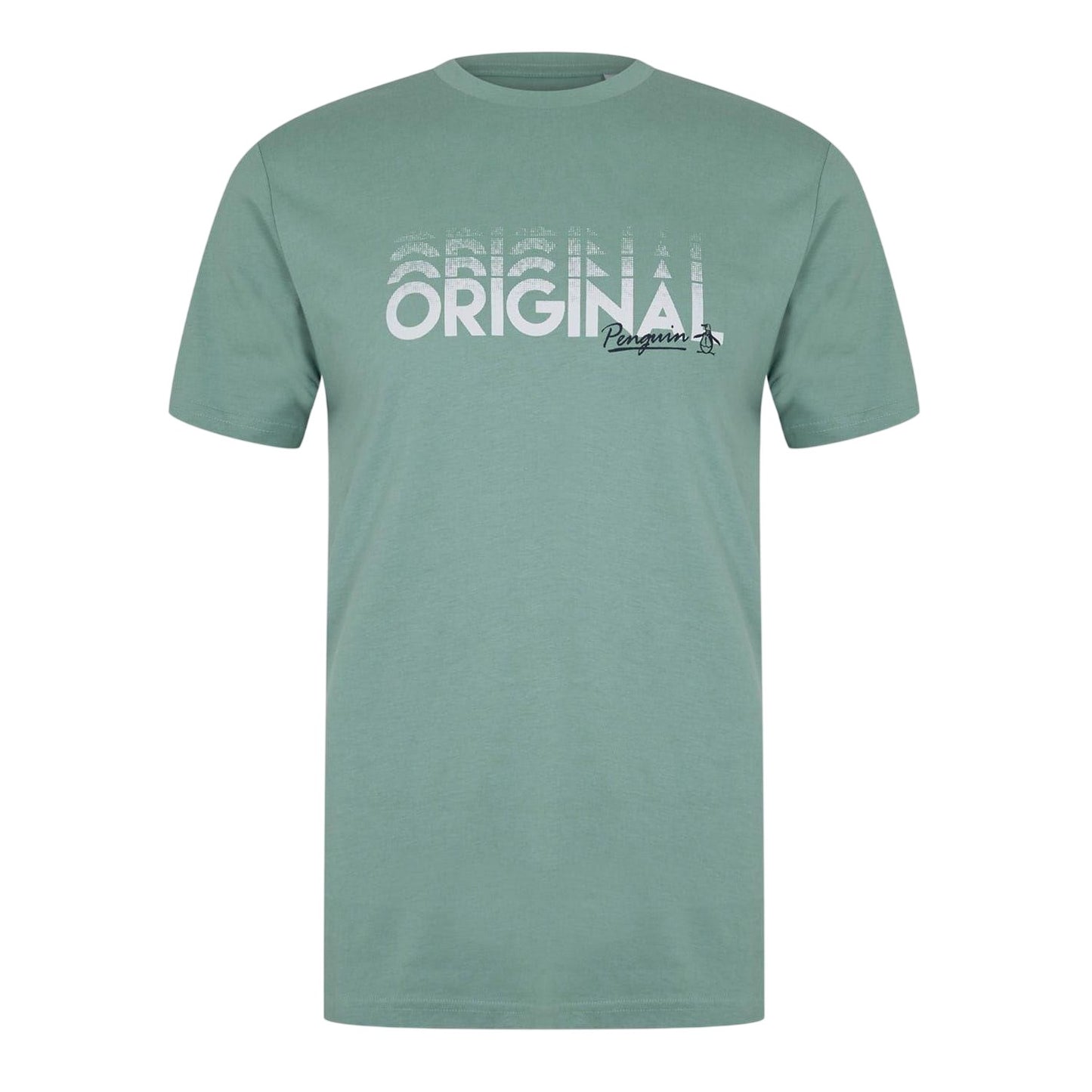 Feldspar - Front - Original Penguin Mens Lettering Crew Neck Regular T-Shirt
