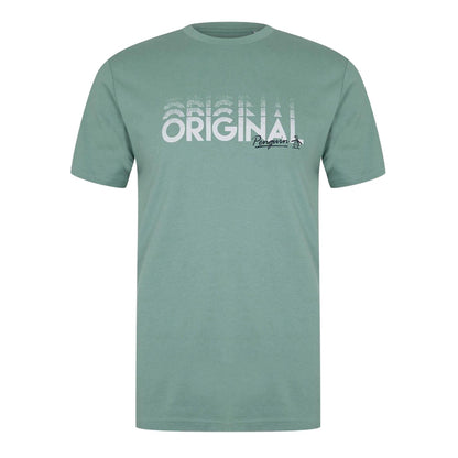 Feldspar - Front - Original Penguin Mens Lettering Crew Neck Regular T-Shirt