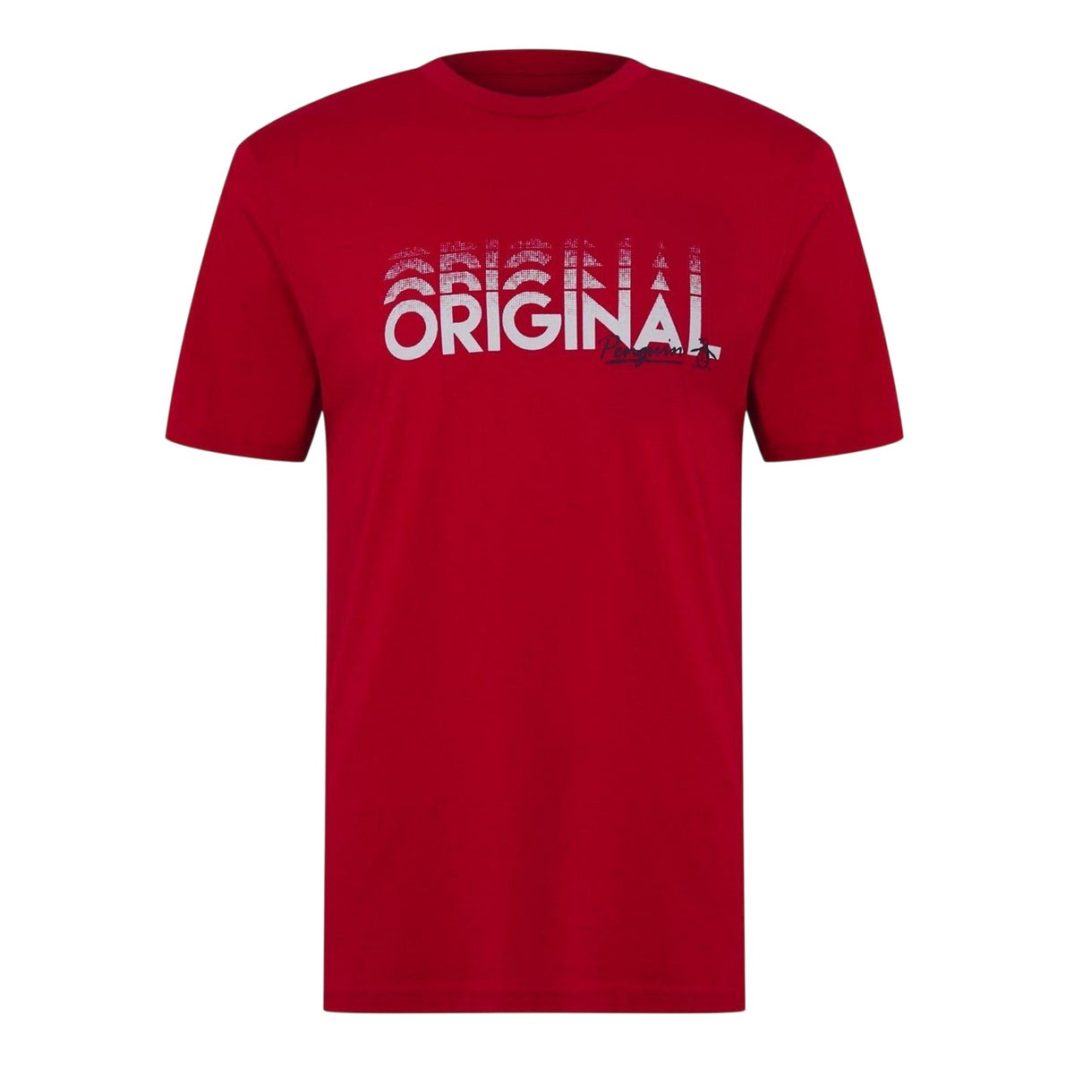 Salsa - Front - Original Penguin Mens Lettering Crew Neck Regular T-Shirt