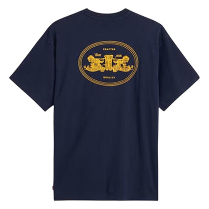 Navy - Back - Levis Mens Bold Logo Regular T-Shirt