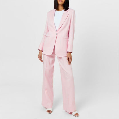 Light Pink - Side - Boss Womens-Ladies Tapito Knitted Tailored Trousers