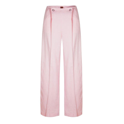 Light Pink - Front - Boss Womens-Ladies Tapito Knitted Tailored Trousers