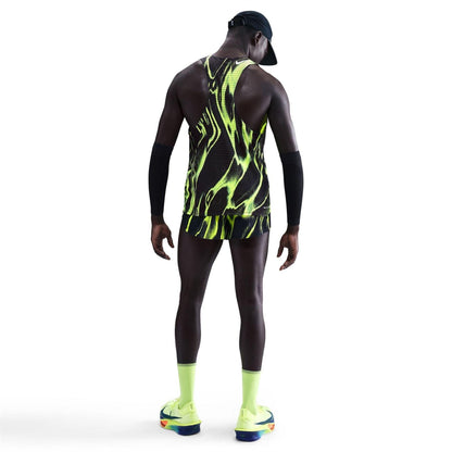 Volt-White - Back - Nike Mens Elite Dri-FIT Tank Top