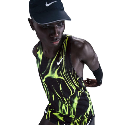 Volt-White - Side - Nike Mens Elite Dri-FIT Tank Top