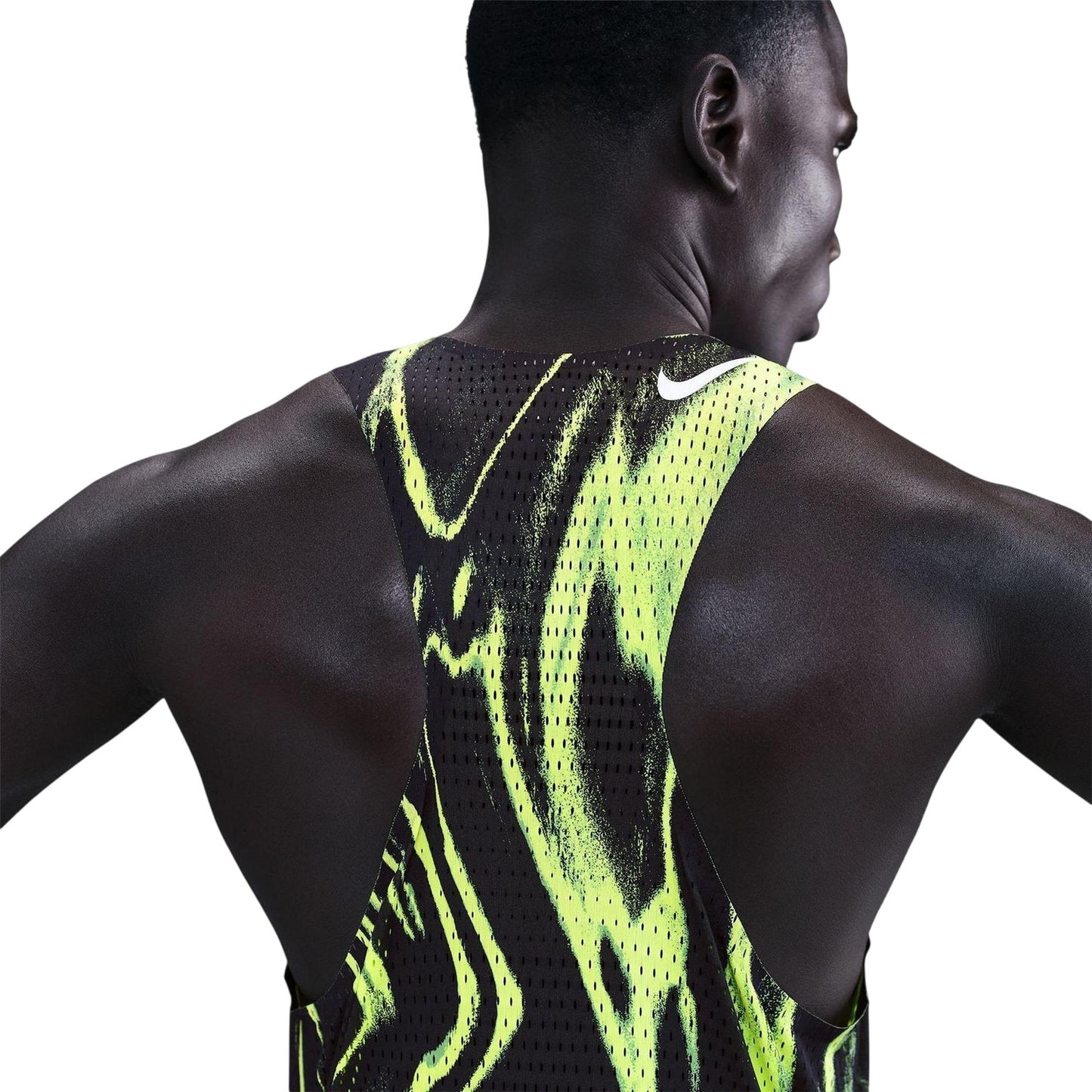 Volt-White - Lifestyle - Nike Mens Elite Dri-FIT Tank Top