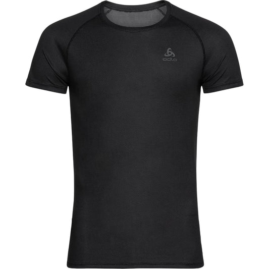 Black - Front - Odlo Mens Crew Neck Slim T-Shirt