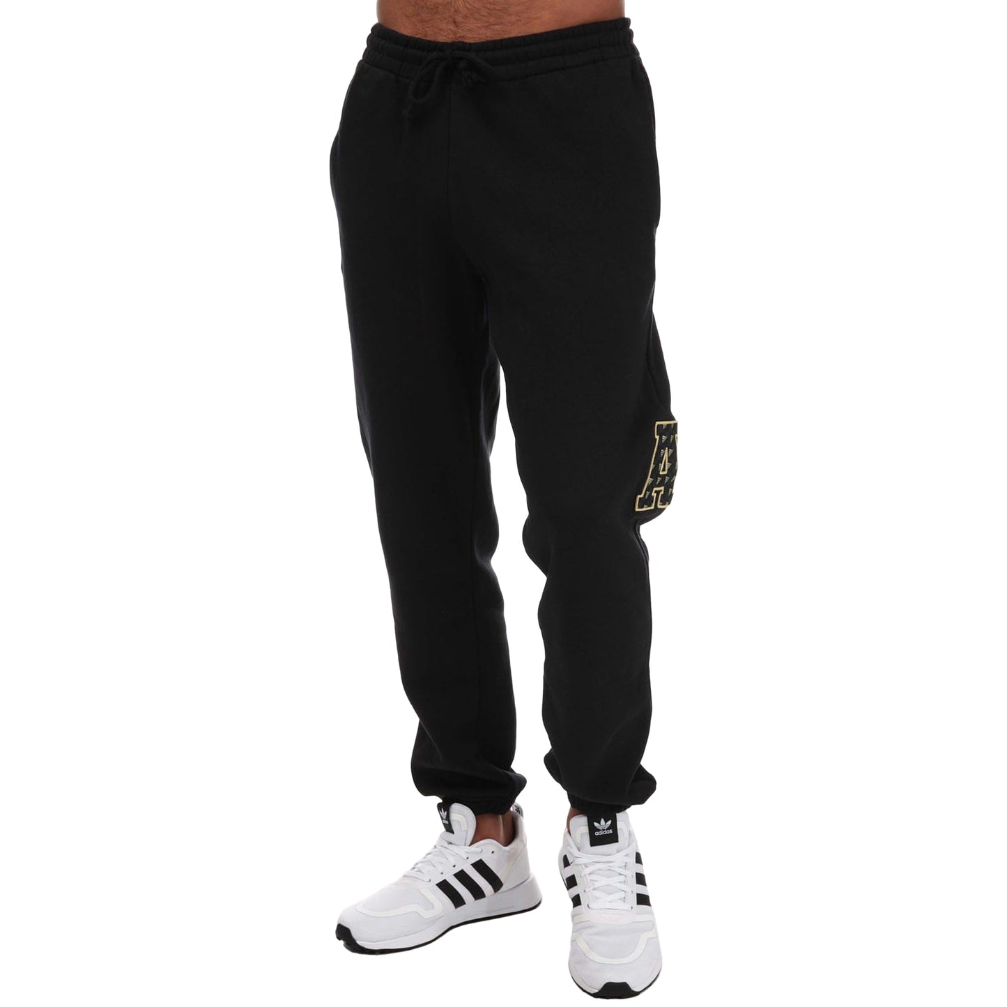 Black - Front - Adidas Mens All SZN X Logomania Jogging Bottoms