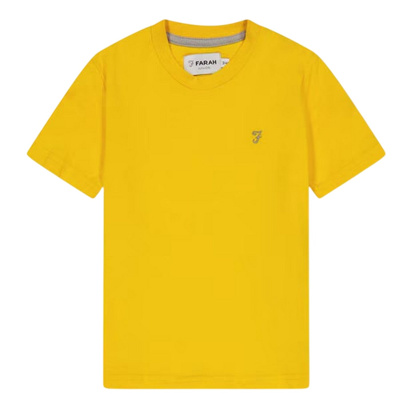 Yellow - Front - Farah Boys Spectra Embroidered Logo T-Shirt