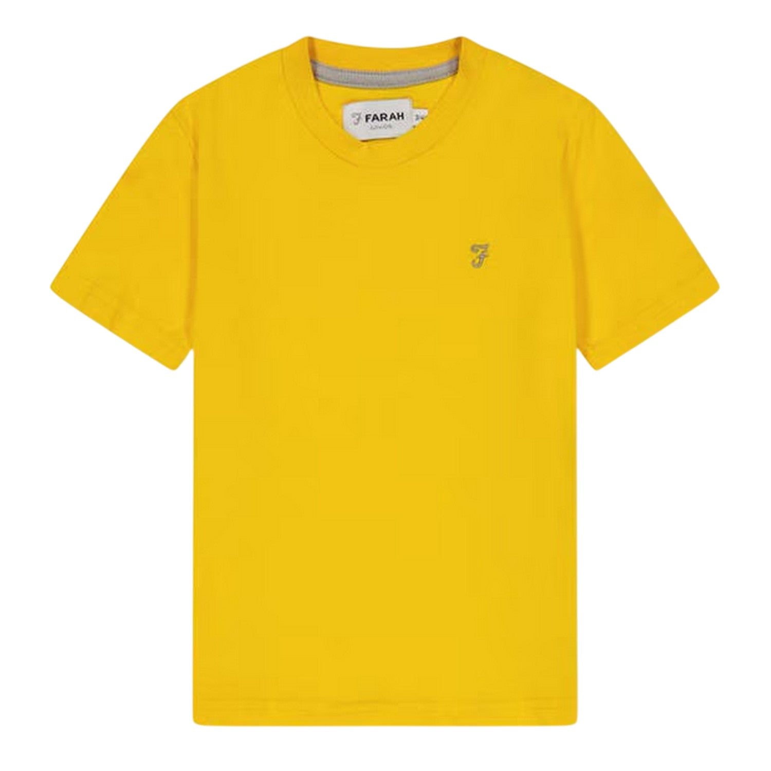 Yellow - Front - Farah Boys Spectra Embroidered Logo T-Shirt