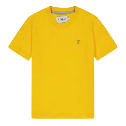 Yellow - Front - Farah Boys Spectra Embroidered Logo T-Shirt