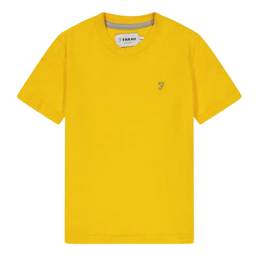 Yellow - Front - Farah Boys Spectra Embroidered Logo T-Shirt