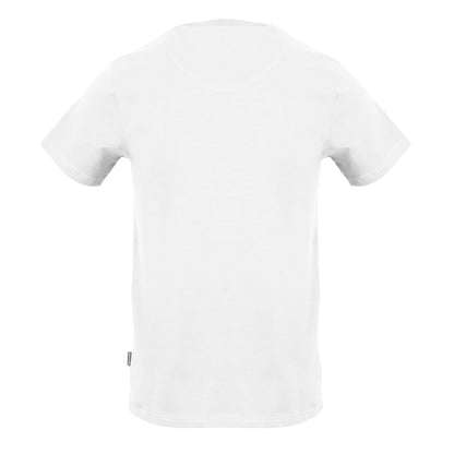 White - Back - Aquascutum Mens Patch Crew Neck T-Shirt