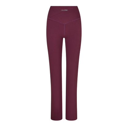 Dark Cherry - Front - USA Pro Womens-Ladies Flared Leggings
