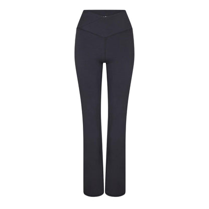 Black - Front - USA Pro Womens-Ladies Flared Leggings