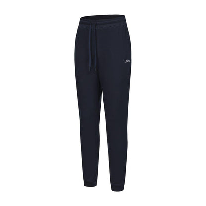 Navy - Side - Slazenger Womens-Ladies Interlock Jogging Bottoms