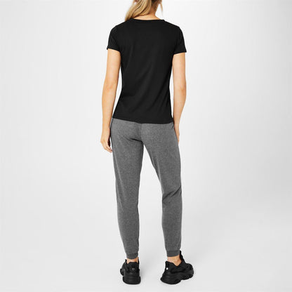 Charcoal Marl - Side - Slazenger Womens-Ladies Interlock Jogging Bottoms