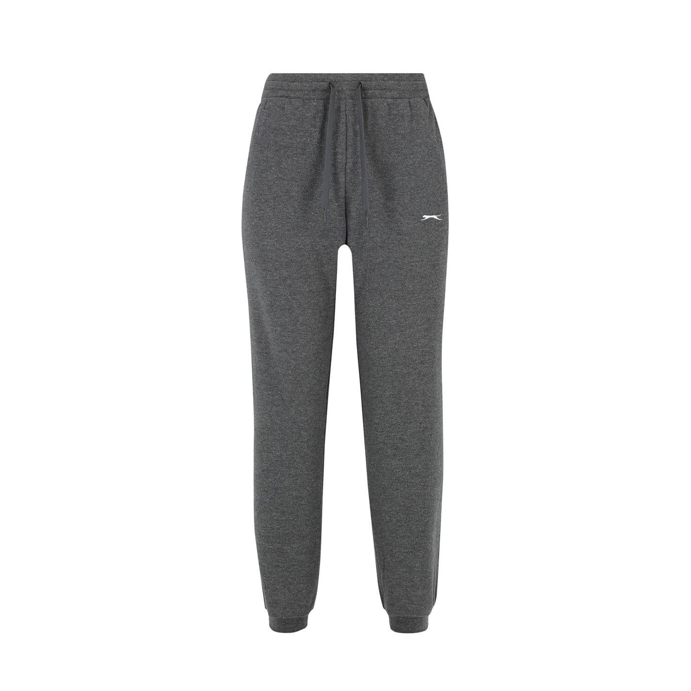 Charcoal Marl - Front - Slazenger Womens-Ladies Interlock Jogging Bottoms