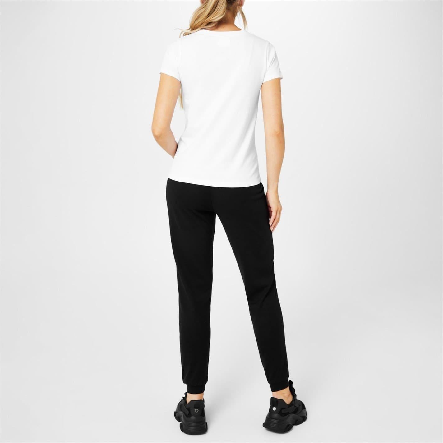 Black - Pack Shot - Slazenger Womens-Ladies Interlock Jogging Bottoms