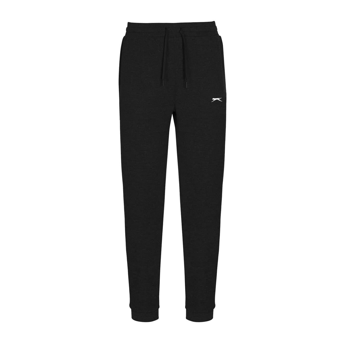 Black - Front - Slazenger Womens-Ladies Interlock Jogging Bottoms