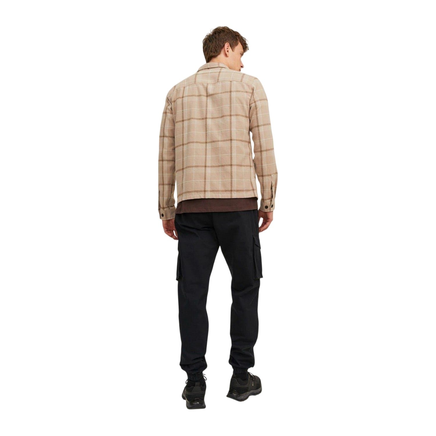 Black - Back - Jack And Jones Mens Plain Cargo Trousers