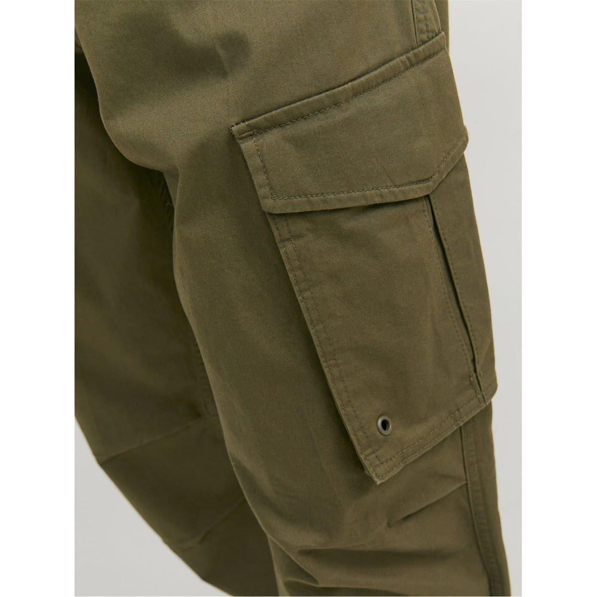 Olive Night - Pack Shot - Jack And Jones Mens Plain Cargo Trousers